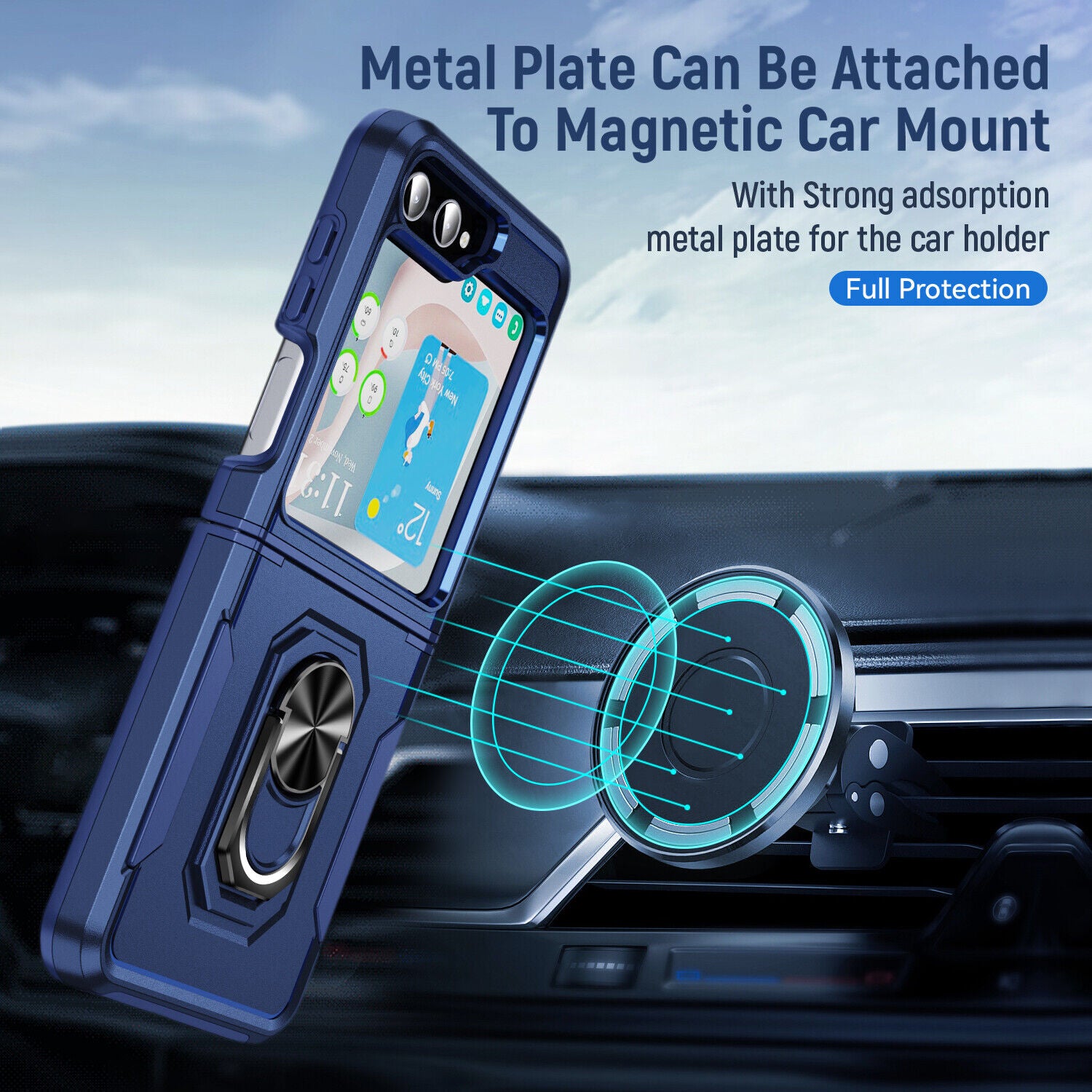 Coque robuste avec anneau pour Samsung Galaxy Z Flip 6 5G Coque robuste avec anneau pour Samsung Galaxy Z Flip 6 5G